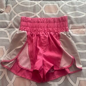 Pink and Gray Athletic Shorts